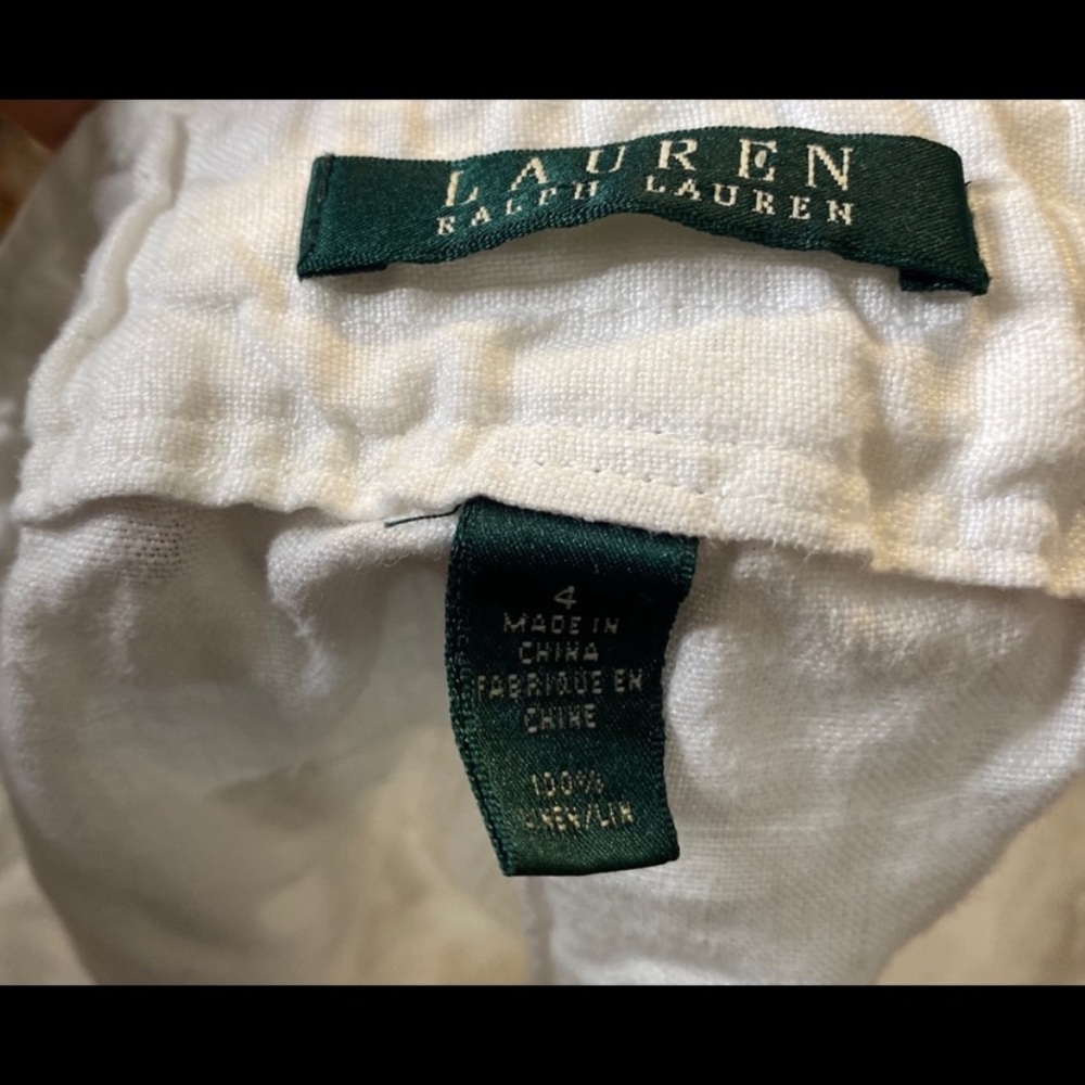 Ralph Lauren Draw String Linen Shorts Size 4 - image 8